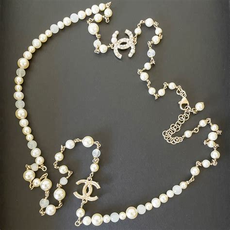 amazon chanel pearl necklace|Chanel pearl necklace faux.